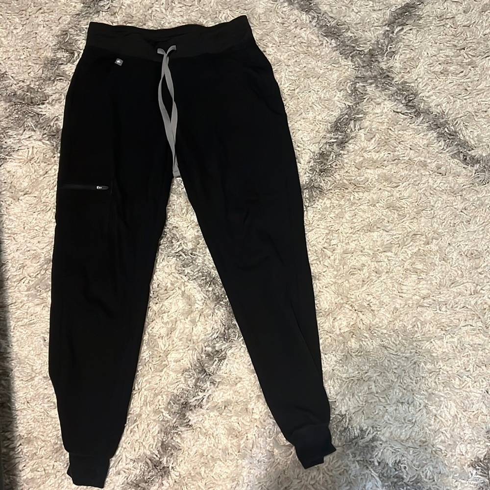 Figs Zamora jogger scrub pants. Black. Size XXS petite